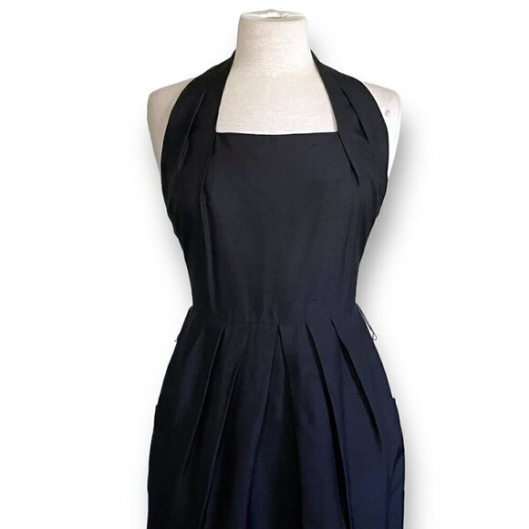 Vintage 90s Lauren Alexandra Womens Dress Sz 10P 10 Petite Black Silk Minimalist - Picture 4 of 13